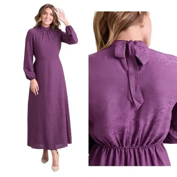 DownEast | Dresses | Nwtdown East Nikkitie Back Plum Purple Maxi Dress |  Poshmark